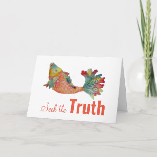 Seek the truth blank greeting card