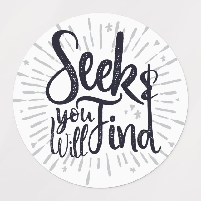 Seek & You Will Find Gospel Sayings Scripture Art (Design 1)