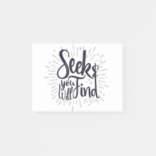 Seek & You Will Find Gospel Sayings Scripture Art Post-it Notes