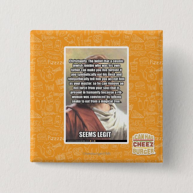 Seems Legit 15 Cm Square Badge (Front)