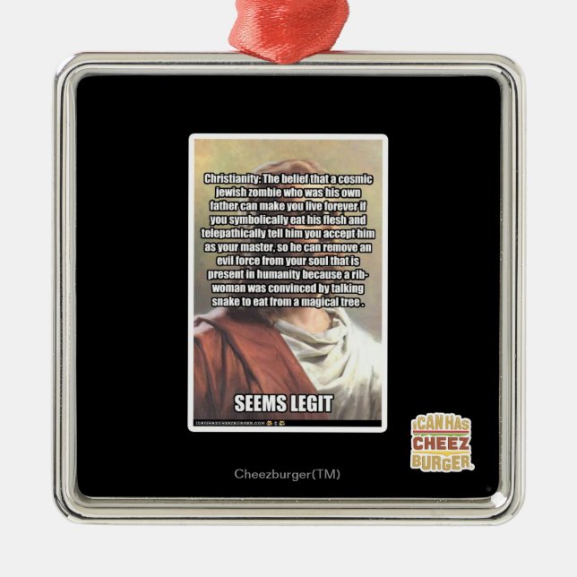 Seems Legit Metal Tree Decoration (Front)