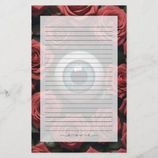 Seen Amongst the Roses Stationery