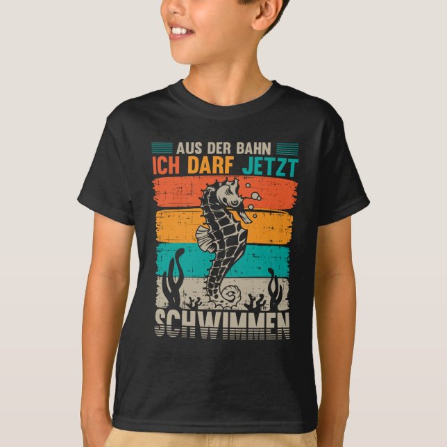Seepferdchen Abzeichen Frühschwimmer Schwimmen T-Shirt (Front)