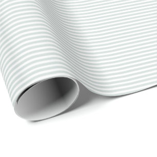 Seersucker effect sage green stripe classic preppy wrapping paper