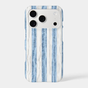 Seersucker Stripe Blue iPhone Case