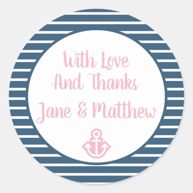 Seersucker Thank You Customisable Sticker (Front)
