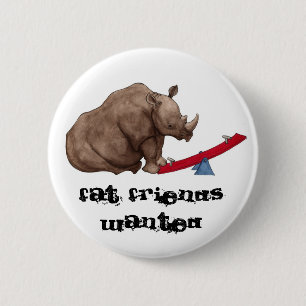 Seesaw Rhino 6 Cm Round Badge