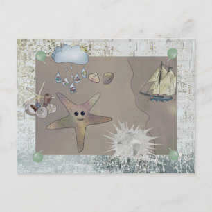 Seesterncollage Postcard