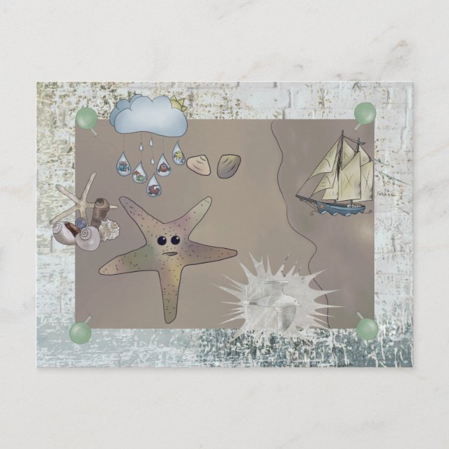 Seesterncollage Postcard (Front)