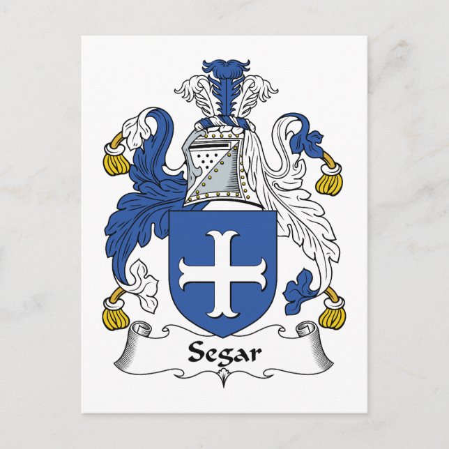 Segar Family Crest Postcard (Front)