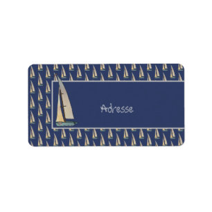 Segelschiff  adressaufkleber label