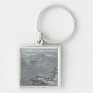 Segesta, from 'Views of Sicily' (chalk & gouache o Key Ring