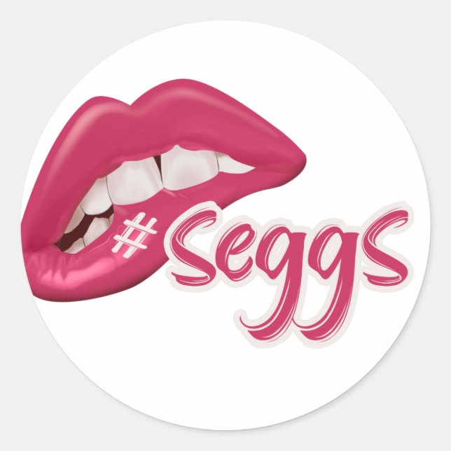 Seggs T-Shirt Classic Round Sticker (Front)
