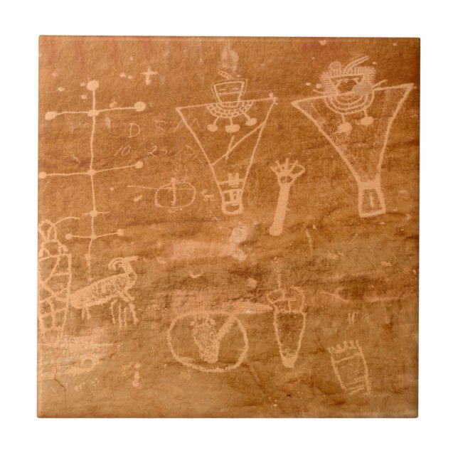Sego Canyon Petroglyphs - Thompson Springs - Utah Tile (Front)