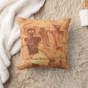 Sego Canyon Rock Art Utah Pictograph Cushion