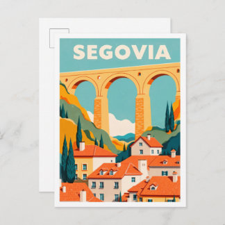 Segovia Spain Art vintage Travel Postcard