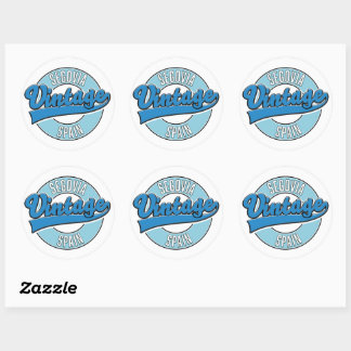 Segovia spain retro style logo classic round sticker