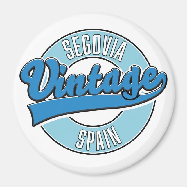 Segovia spain retro style logo magnet (Front)