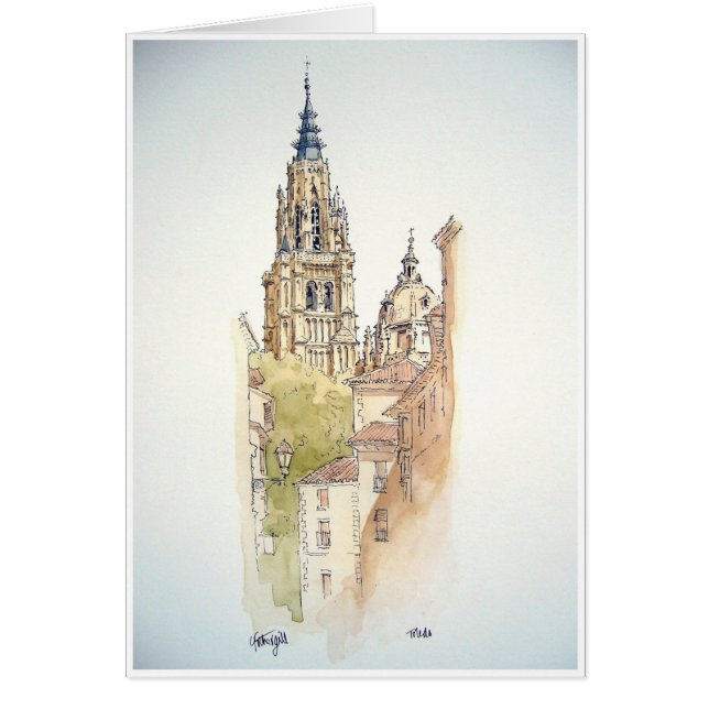 Segovia, Toledo. Watercolor painting (Front)