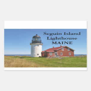 Seguin Island Lighthouse, Maine Rectangular Sticker