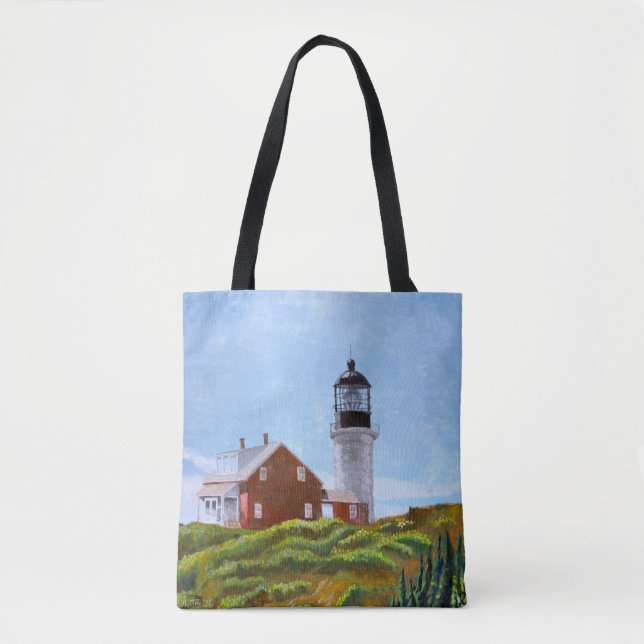 Seguin Island Lighthouse Tote Bag (Front)
