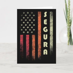 Segura Surname Funny Retro Vintage Birthday Americ Card