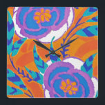 Seguy's Art Deco #5 at Emporio Moffa Square Wall Clock<br><div class="desc">Vintage Art Deco pochoir design by Eugene Alain Seguy.</div>