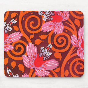 Seguy's Art Deco Pink Flowers - Mousepad