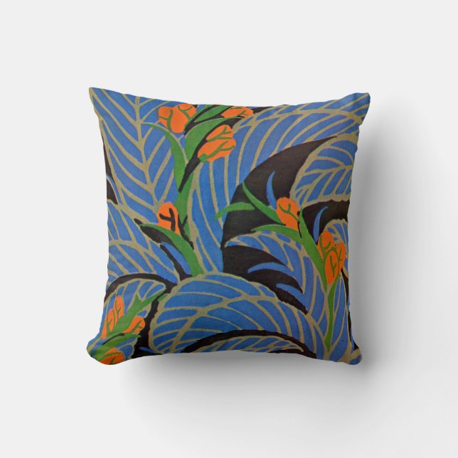 Seguy's Art Deco Tropical Night Cushion (Front)