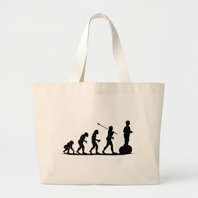 Segway Rider Large Tote Bag (Front)