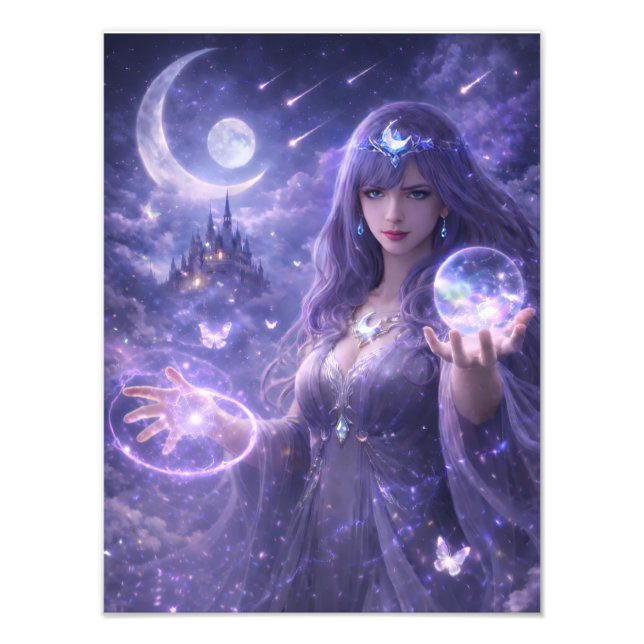 Seherin des Mondsteins – Galaxy Fantasy Poster (Front)