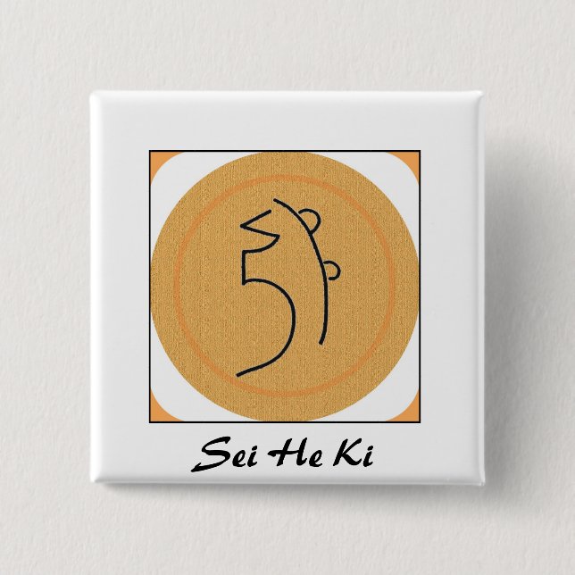 Sei He Ki Reiki Symbol 15 Cm Square Badge (Front)