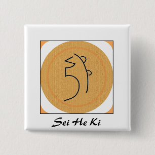 Sei He Ki Reiki Symbol 15 Cm Square Badge