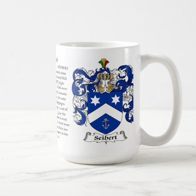Seibert, the Origin, the Meaning and the Crest Coffee Mug (Right)
