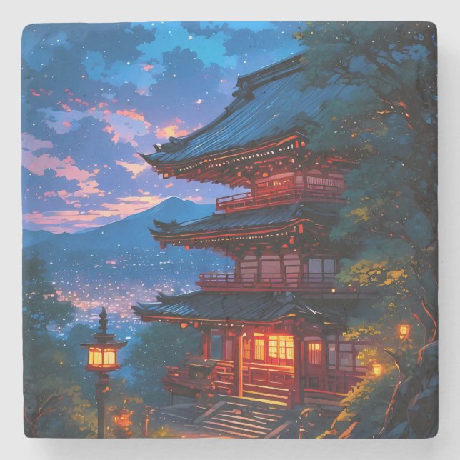 Seichi no Yoru (Sacred Night) Stone Coaster (Front)