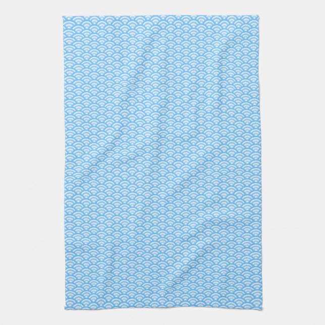 seigaiha(blue01) tea towel (Vertical)
