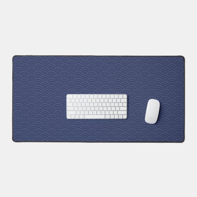 Seigaiha Blue | Desk Mat (Keyboard & Mouse)