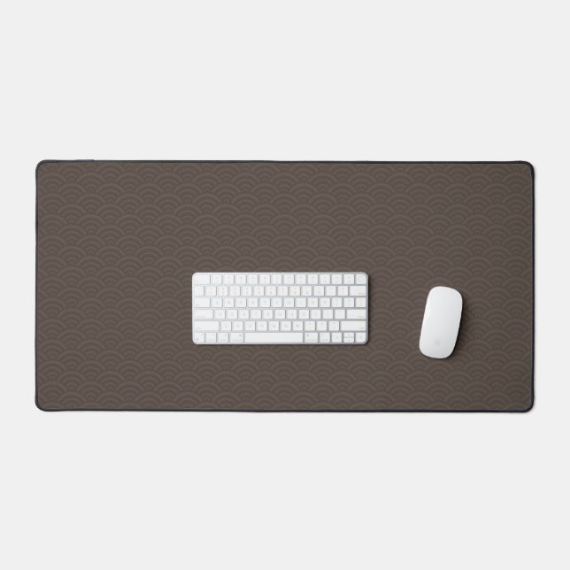 Seigaiha Brown | Desk Mat (Keyboard & Mouse)