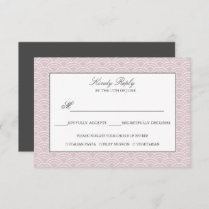 Seigaiha Dusty Rose Japanese wave menu option