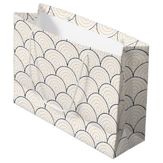 Seigaiha Japanese Wave Large Gift Bag