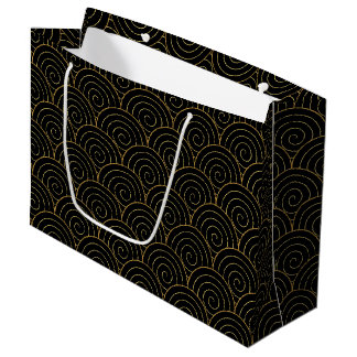 Seigaiha Japanese Wave Large Gift Bag