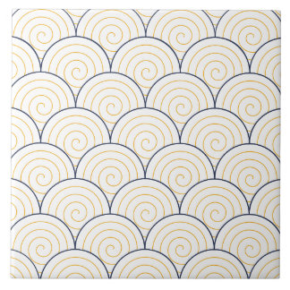 Seigaiha Seamless Pattern  Ceramic Tile