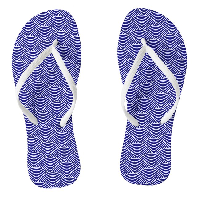 Seigaiha wave flip flops (Footbed)