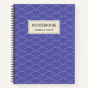 Seigaiha wave notebook