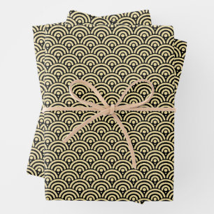 Seigaiha (Wave) Pattern Wrapping Paper Sheet