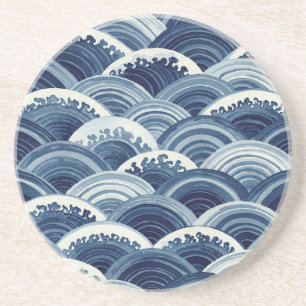 Seigaiha Waves by Natasha Us Coaster