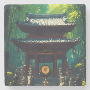 "Seijaku no Mon" – Gate of Tranquillity Stone Coaster