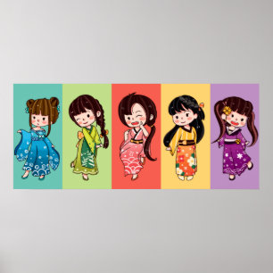 Seijin no Hi Kimono Girls Poster