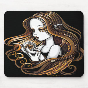 "Seika" Amber Rose Crystal Ball Angel Mousepad
