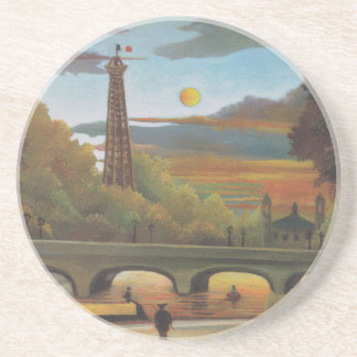Seine and Eiffel Tower at Sunset by Henri Rousseau Coaster